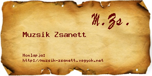 Muzsik Zsanett névjegykártya